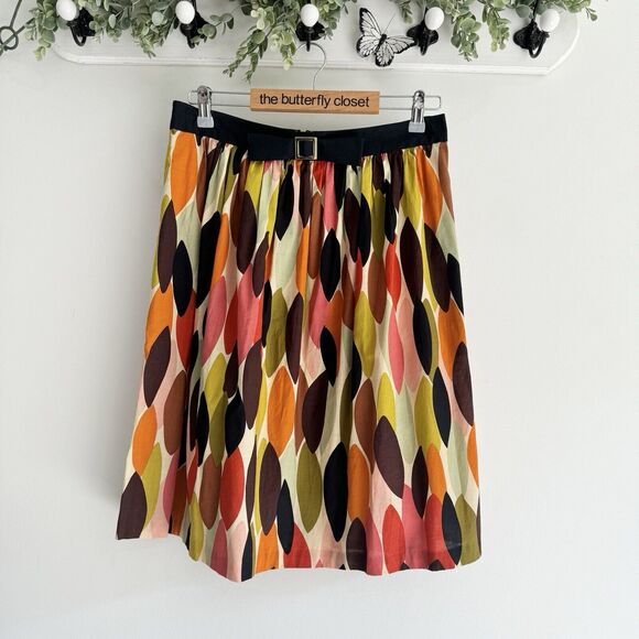 ITW by claude brown Dresses & Skirts - ITW By Claude Brown Mod Retro Printed Skirt With Bow Mid Century Modern